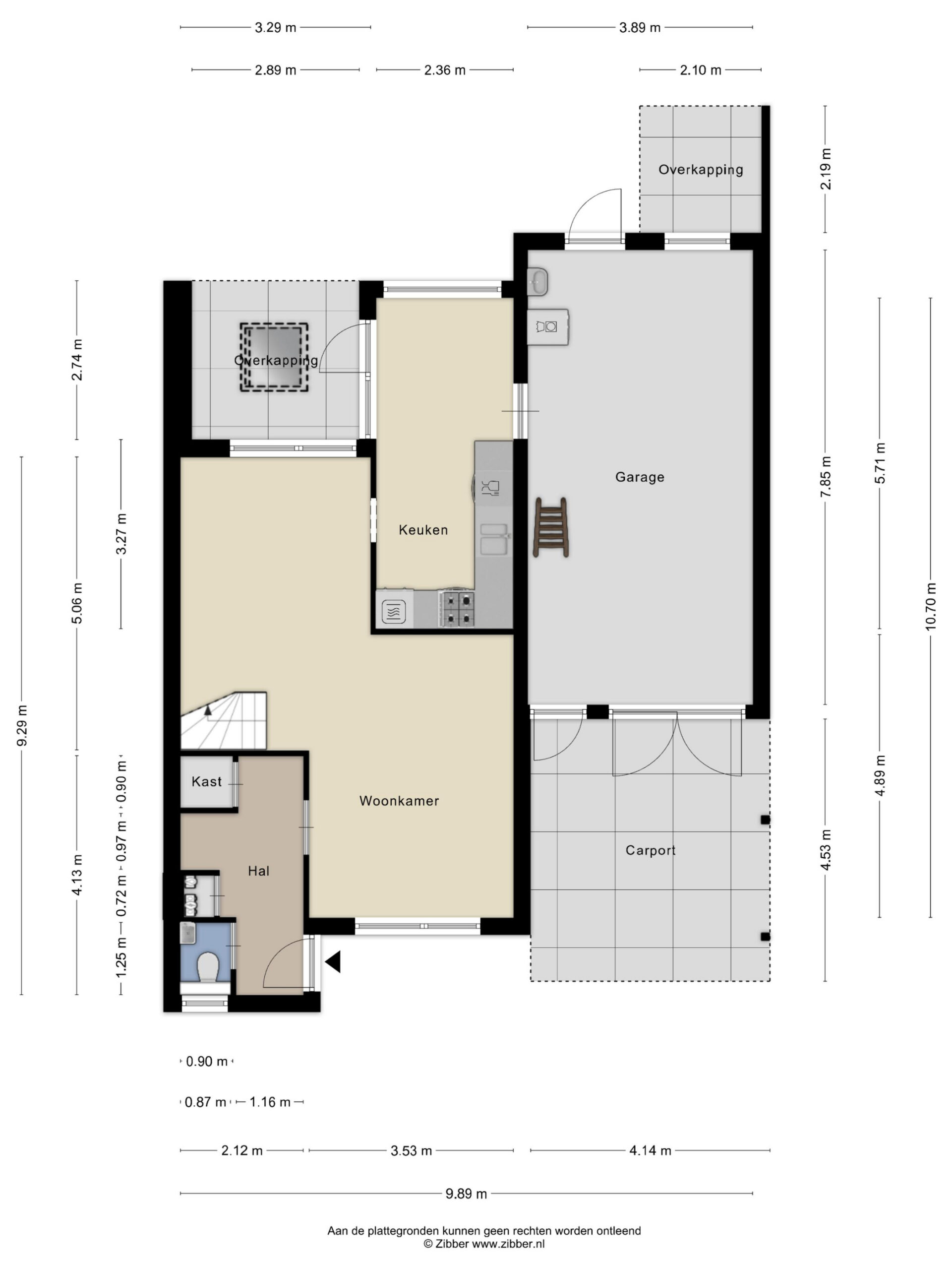 Plattegrond 1 van Kloosterstraat 40