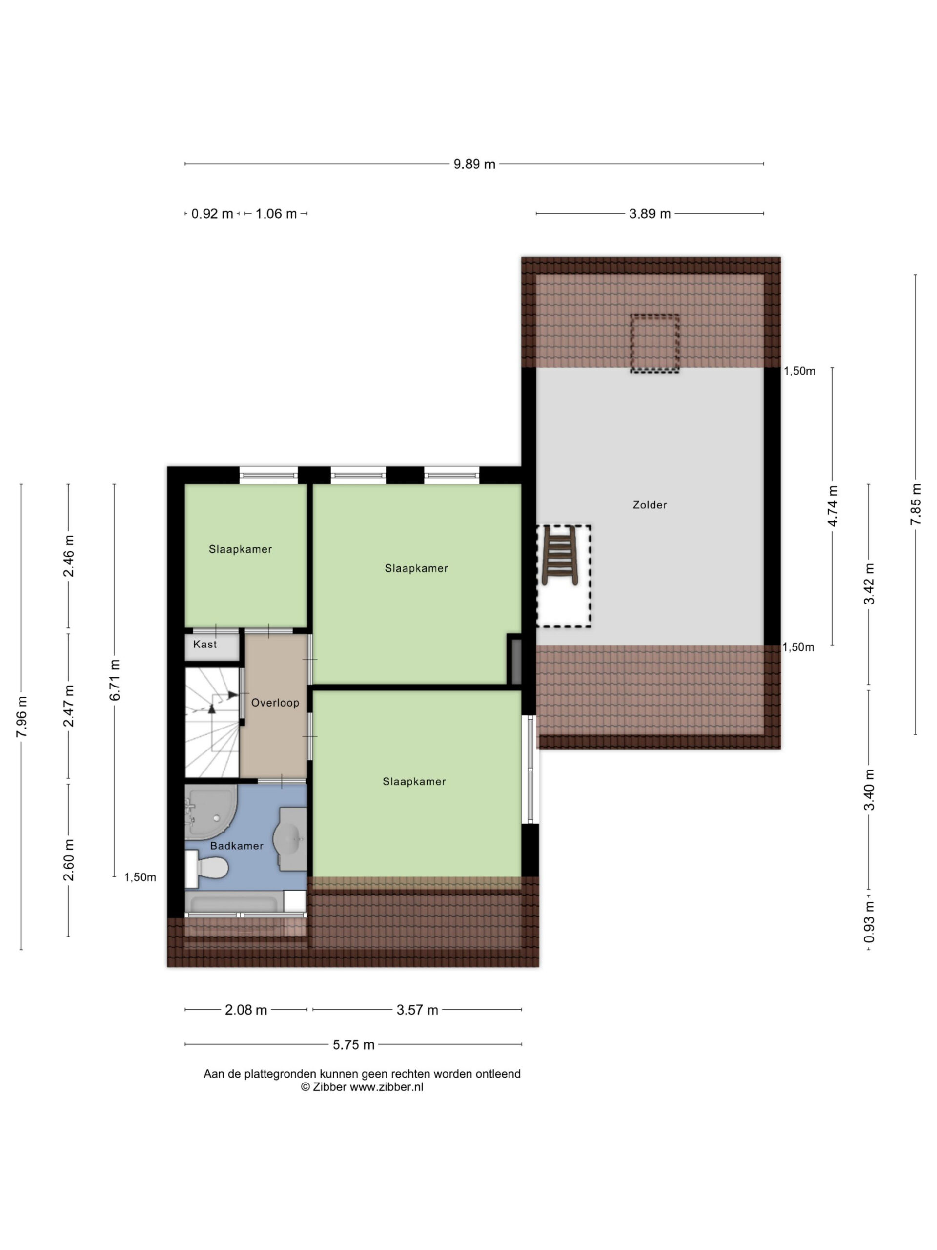 Plattegrond 2 van Kloosterstraat 40